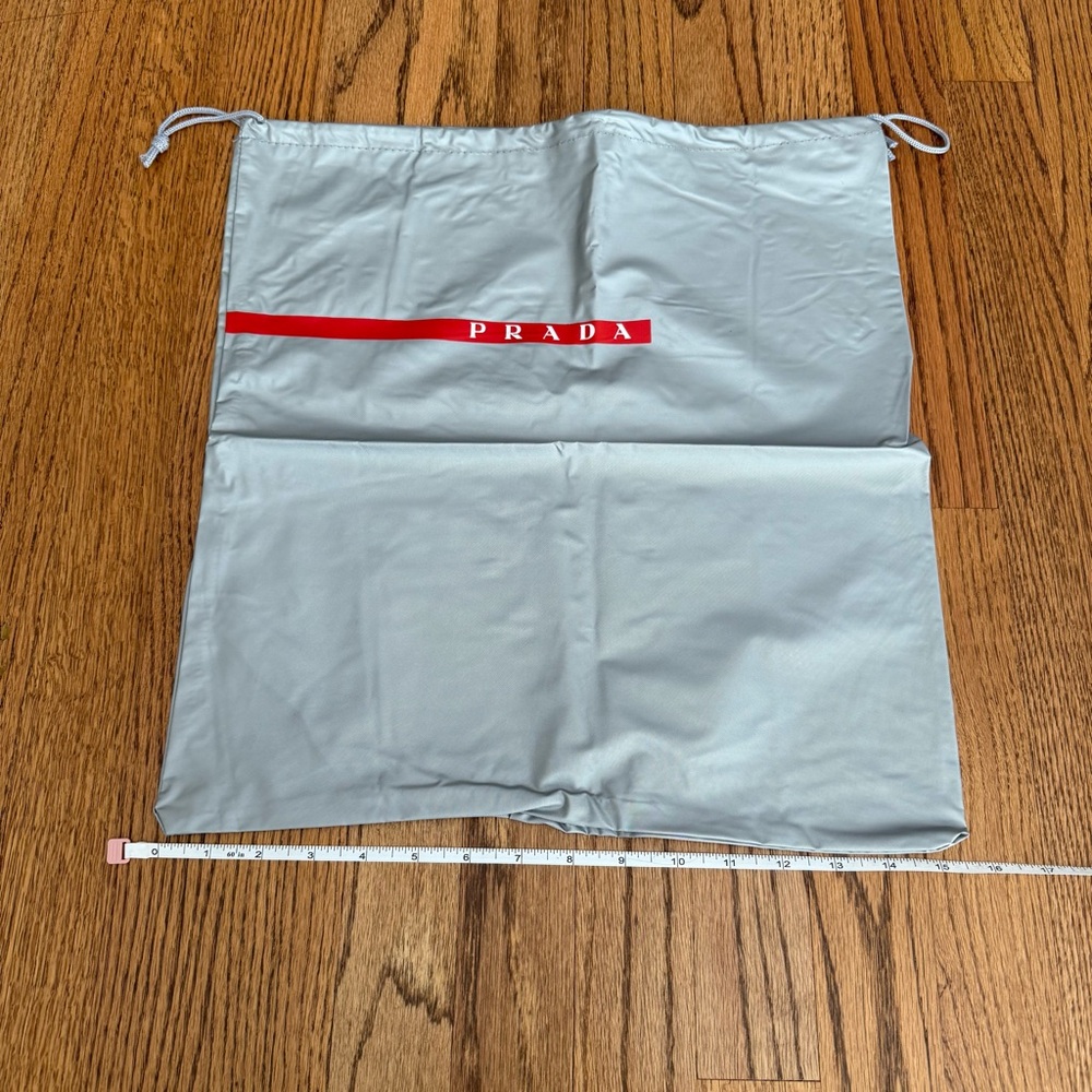 Prada Silver Drawstring Dust Bag - image 3
